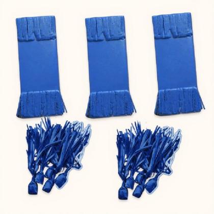 Imagem de Kit 192 Papel de Bala Seda azul escuro com 2 Franjas p/ Bala