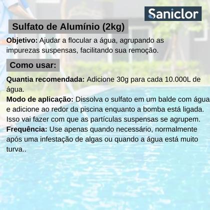 Imagem de Kit 1L Saniclor Algicida Manutenção Clarificante Limpa Borda