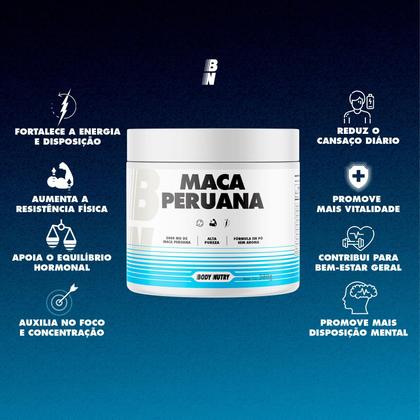 Imagem de Kit 1x Ma ca Perua Pó 300g 5000mg + 1x Whey Pro Isolado e Concentrado 900g  Body Nutry