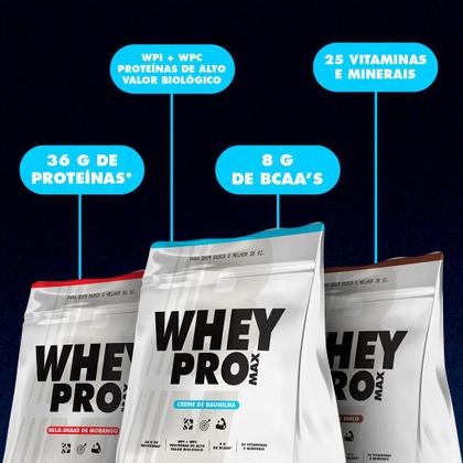 Imagem de Kit 1x Whey Pro Max + 1x Ma ca Perua + 1x Creatina Pura Energia, Recuperação  Body Nutry