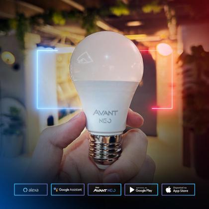 Imagem de Kit 2 a 5 Lampada Led Pera Smart Inteligente Wifi 2.4 GHz 15W RGB Colorido E27 Neo Avant