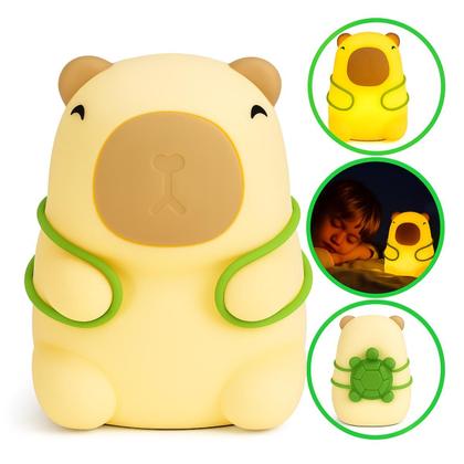 Imagem de Kit 2 Abajur Capivara Luminária Noturna Led Lâmpada