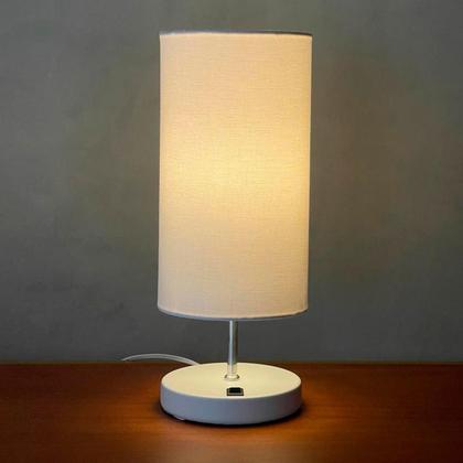 Imagem de Kit 2 Abajur De Mesa Clássico Redondo Com Interruptor Com Cúpula Para Sala, Quarto, Cabeceira Cama, Escritório, Corredor de Casa