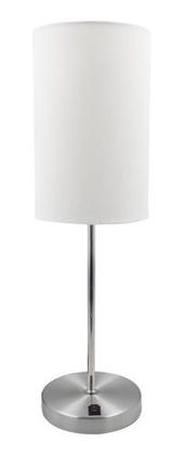 Imagem de Kit 2 Abajur de Mesa Clássico Redondo Escovado Com Interruptor e Com Cúpula Ref 82 de cabeceira, cama, Quarto ou Sala