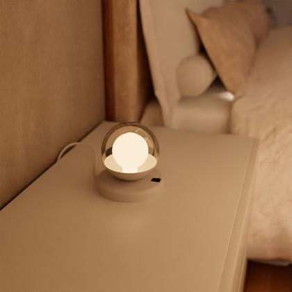 Imagem de Kit 2 Abajur de Mesa Dama moderno Com Globo 10cm Decoração iluminação de Casa, Sala, Quarto Cama e Cabeceira e Escritório