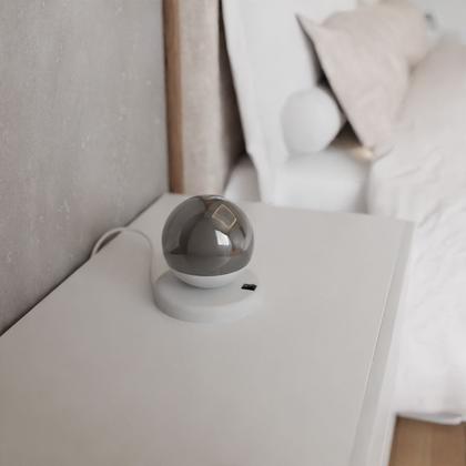 Imagem de Kit 2 Abajur de Mesa Dama moderno Com Globo 10cm Decoração iluminação de Casa, Sala, Quarto Cama e Cabeceira e Escritório