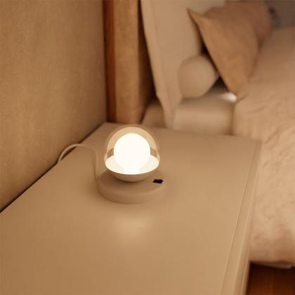 Imagem de Kit 2 Abajur de Mesa Dama moderno Com Globo 10cm Decoração iluminação de Casa, Sala, Quarto Cama e Cabeceira e Escritório