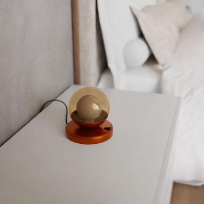 Imagem de Kit 2 Abajur de Mesa Dama moderno Com Globo 10cm Decoração iluminação de Casa, Sala, Quarto Cama e Cabeceira e Escritório