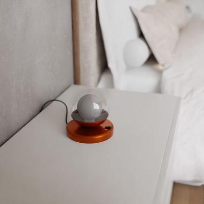 Imagem de Kit 2 Abajur de Mesa Dama moderno Com Globo 10cm Decoração iluminação de Casa, Sala, Quarto Cama e Cabeceira e Escritório