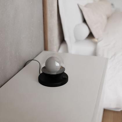 Imagem de Kit 2 Abajur de Mesa Dama moderno Com Globo 10cm Decoração iluminação de Casa, Sala, Quarto Cama e Cabeceira e Escritório