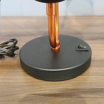 Imagem de Kit 2 Abajur de Mesa Moderno Jabuticaba Jennifer Alumínio Com 2 Globos Vidro 10cm com Lâmpada Branco Quente