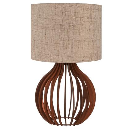 Imagem de Kit 2 Abajur Luminária Em Mdf Bivolt Criado Mesa Quarto Sala