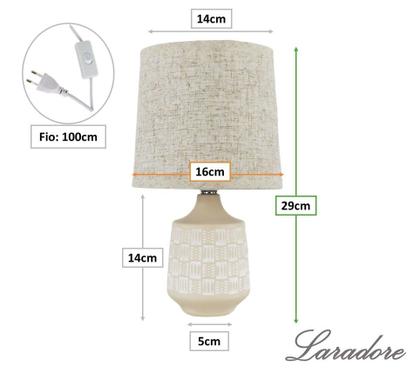 Imagem de Kit 2 Abajures Com Cúpula Palha - Luminárias de Mesa / Sala