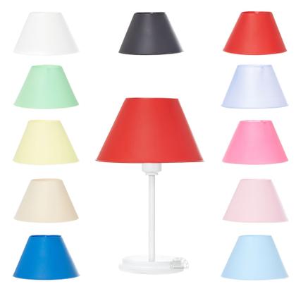 Imagem de Kit 2 Abajures Moderno Base Mdf Branca