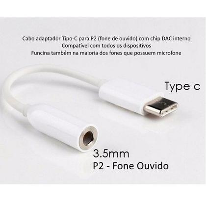 Imagem de Kit 2 Adaptador de Fone de Ouvido para USB Tipo-C com Chip DAC