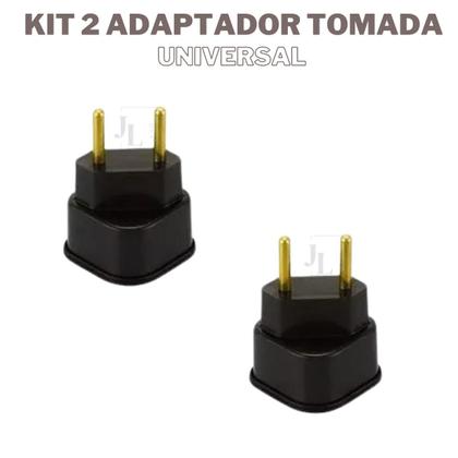 Imagem de Kit 2 Adaptador De Tomada Padrão Novo E Antigo Universal 10 E 20 Amperes