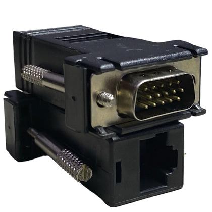 Imagem de kit 2 Adaptador Extensor Vga Video Via Cabo Rede Rj45