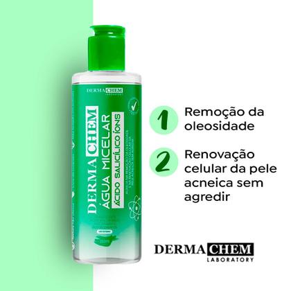 Imagem de Kit 2 Água Micelar Demaquilante Ácido Salicílico e Vitamina C Anti-idade Dermachem