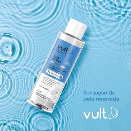 Imagem de Kit 2 Água Micelar Demaquilante Facial Vult Facial 10 em 1 200ml