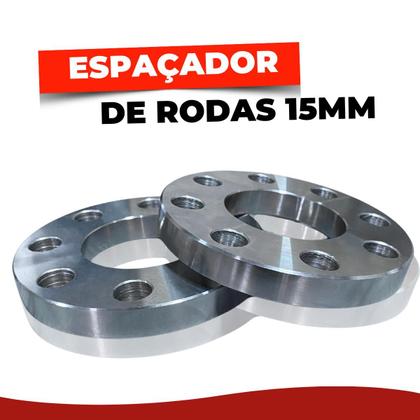 Imagem de Kit 2 Alargador Espaçador de Roda 15mm Chevrolet Toyota Ford