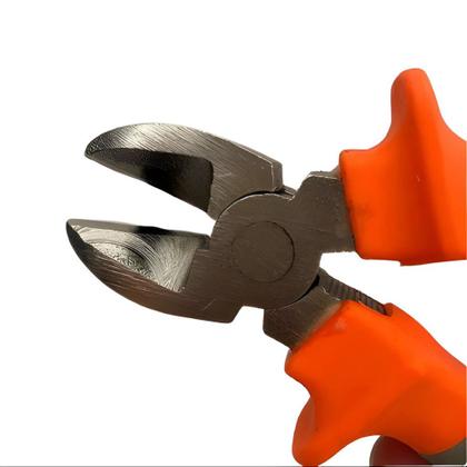 Imagem de Kit 2 Alicate De Corte com 6" Polegadas Para Fios Cabos Arames Uso Profissional Emborrachado