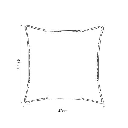 Imagem de Kit 2 Almofadas Decorativas Quadrada Bege Linho com Borda Cinza 