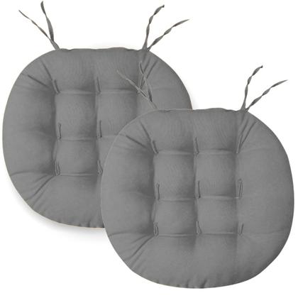Imagem de Kit 2 Almofadas Futton Assento Cadeira Sofa Confortável Macio Futton C/ Fitas De Amarrar 40x40CM