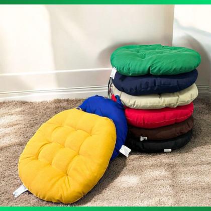 Imagem de Kit 2 Almofadas Futton Assento Cadeira Sofa Confortável Macio Futton C/ Fitas De Amarrar 40x40CM