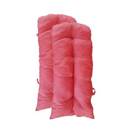 Imagem de Kit 2 Almofadas Para Cadeiras de Bambu e Vime Vermelho