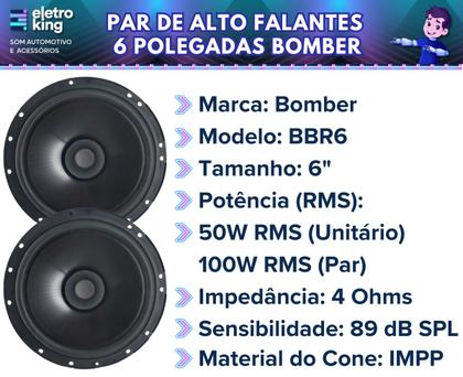 Imagem de Kit 2 Alto falante Bomber 6  Original Montadoras - 100W RMS