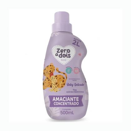 Imagem de Kit 2 Amaciante Delicado Bebê Zero Dois Hipoalergênico 500ml