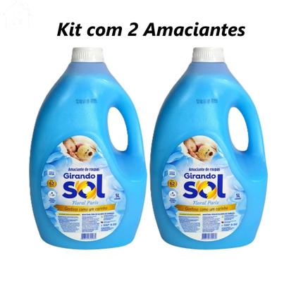 Imagem de Kit 2 Amaciantes de Roupas Girando Sol 5 Litros Floral Paris