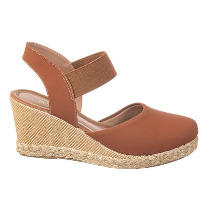 Imagem de Kit 2 Anabela Fechada Salto Alto Bloco Meia Pata Elastico