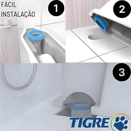 Imagem de Kit 2 Anel De Vedação Para Vaso Sanitário Com Guia Tigre