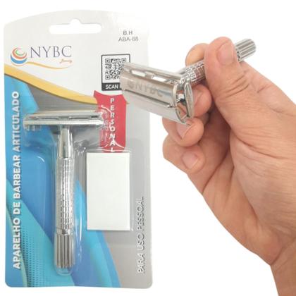 Imagem de Kit 2 Aparelho De Barbear, Articulado C/ Lamina Inox NYBC