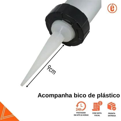 Imagem de Kit 2 Aplicador de Silicone com Tubo Profissional Tubular Starfer