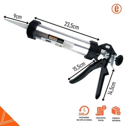 Imagem de Kit 2 Aplicador de Silicone com Tubo Profissional Tubular Starfer