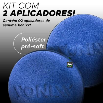 Imagem de Kit 2 Aplicador Espuma Automotivo Cera Plástico Pneu Vonixx