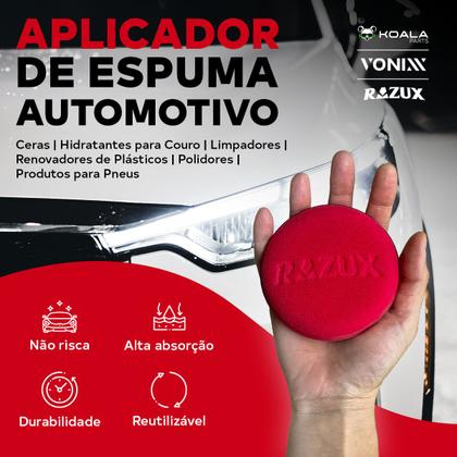 Imagem de Kit 2 Aplicadores Espuma Automotivo Cera Plástico Pneu Razux