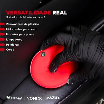 Imagem de Kit 2 Aplicadores Espuma Automotivo Cera Plástico Pneu Razux