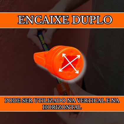 Imagem de Kit 2 Apontador Lápis Carpinteiro Encaixe Duplo Quadrado Pedreiro Marceneiro Gesseiro Profissional