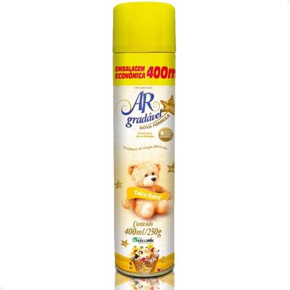Kit 2 Ar Gradável Kelldrin Aerossol Talco Baby - 400ml - KELLDRIN INDUSTRIA LTDA Imagem de Kit 2 Ar Gradável Kelldrin Aerossol Talco Baby - 400ml