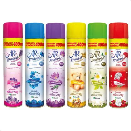 Kit 2 Ar Gradável Kelldrin Aerossol Talco Baby - 400ml - KELLDRIN INDUSTRIA LTDA Imagem de Kit 2 Ar Gradável Kelldrin Aerossol Talco Baby - 400ml