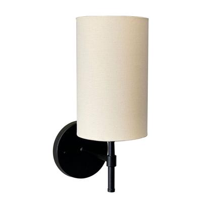 Imagem de Kit 2 Arandela Em Aluminio Com Cupula Tecido Algodao Soquete E27 Tensao Bivolt