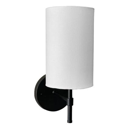 Imagem de Kit 2 Arandela Em Aluminio Com Cupula Tecido Algodao Soquete E27 Tensao Bivolt