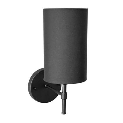 Imagem de Kit 2 Arandela Em Aluminio Com Cupula Tecido Algodao Soquete E27 Tensao Bivolt