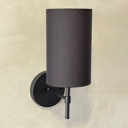 Imagem de Kit 2 Arandela Em Aluminio Com Cupula Tecido Algodao Soquete E27 Tensao Bivolt