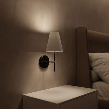 Imagem de Kit 2 Arandelas De Parede Clássica Chumbo Com Interruptor Com Cúpula Ref 05 Lâmpada Branco Frio