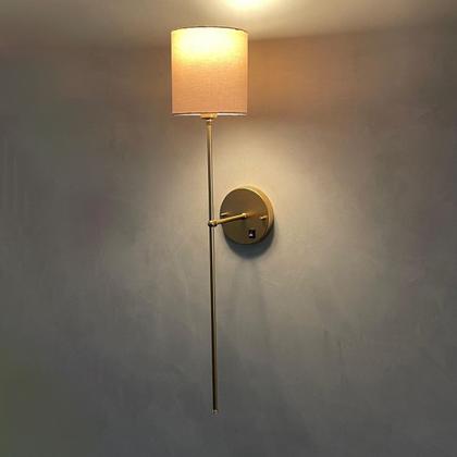 Imagem de Kit 2 Arandelas De Parede Clássica com Interruptor alumínio Com Interruptor e Cúpula Ref 83 Com Lâmpada Branco quente