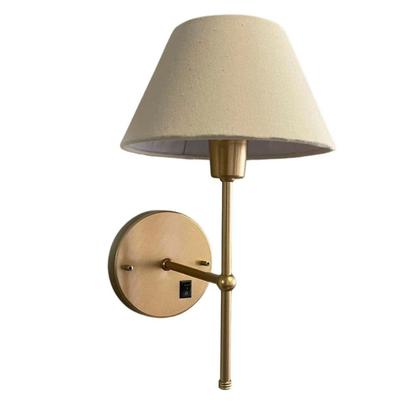 Imagem de Kit 2 Arandelas De Parede clássica Com Interruptor e Cúpula Ref 16 Para Cabeceira de Cama, Quarto, Sala, Casa, Lavabo